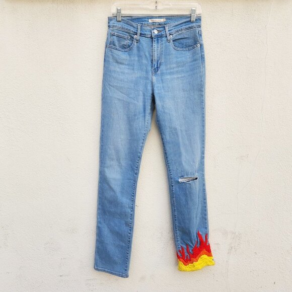 5/$100 SALE - Levi's Flame Embroidered Jeans - Picture 2 of 11